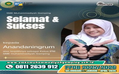 SMK Muhammadiyah Gamping Gelar Pemilihan Ketua IPM, Anandaningrum Terpilih